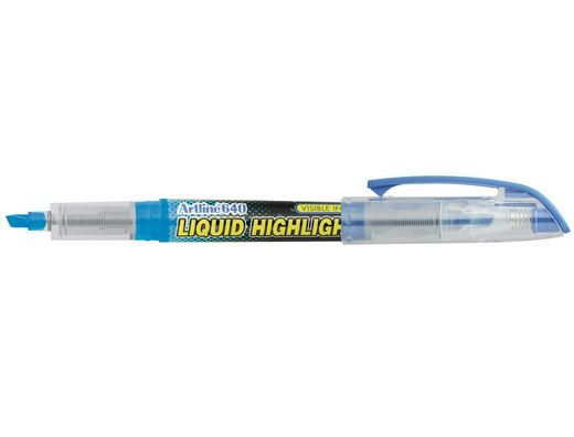 Rotulador Artline Fluorescente Ek-640 Azul -Punta Biselada