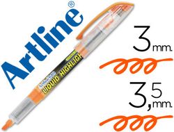 Rotulador Artline Fluorescente Ek-640 Naranja -Punta Biselada
