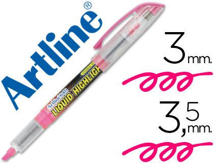 Rotulador Artline Fluorescente Ek-640 Rosa -Punta Biselada