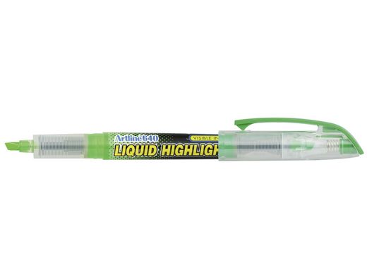 Rotulador Artline Fluorescente Ek-640 Verde -Punta Biselada