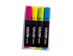 Rotulador Artline Fluorescente Ek-660 4 -Punta Biselada -Bolsa de 4 Rotuladores