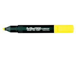 Rotulador Artline Fluorescente Ek-660 Amarillo -Punta Biselada
