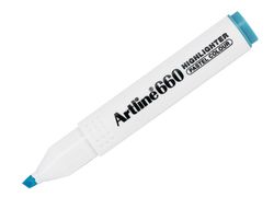 Rotulador artline fluorescente ek-660 azul pastel punta biselada