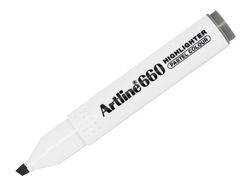 Rotulador artline fluorescente ek-660 gris pastel punta biselada