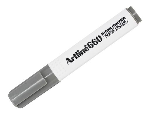 Rotulador artline fluorescente ek-660 gris pastel punta biselada