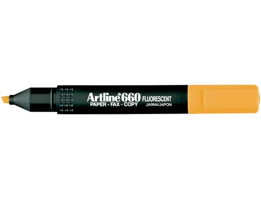 Rotulador Artline Fluorescente Ek-660 Naranja -Punta Biselada