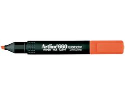 Rotulador Artline Fluorescente Ek-660 Rojo -Punta Biselada
