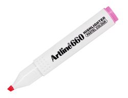 Rotulador artline fluorescente ek-660 rosa pastel punta biselada