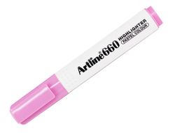 Rotulador artline fluorescente ek-660 rosa pastel punta biselada