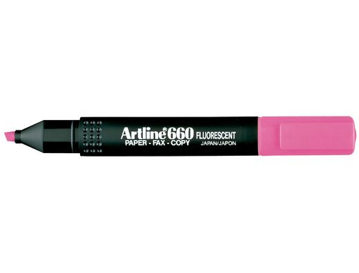 Rotulador Artline Fluorescente Ek-660 Rosa -Punta Biselada
