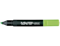Rotulador Artline Fluorescente Ek-660 Verde -Punta Biselada