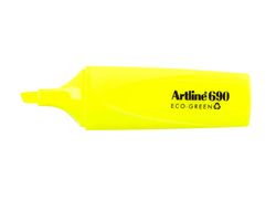 Rotulador artline fluorescente ek-690 eco green punta biselada amarillo