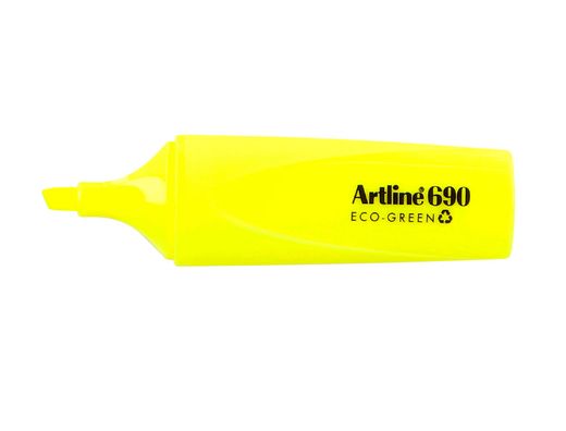 Rotulador artline fluorescente ek-690 eco green punta biselada amarillo