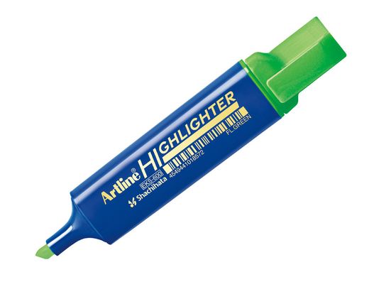 Rotulador artline fluorescente eks-600 verde punta biselada