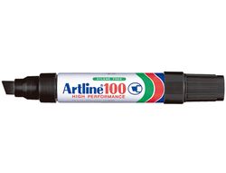 Rotulador Artline Marcador Permanente 100 Negro -Punta Biselada