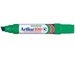 Rotulador Artline Marcador Permanente 100 Verde -Punta Biselada