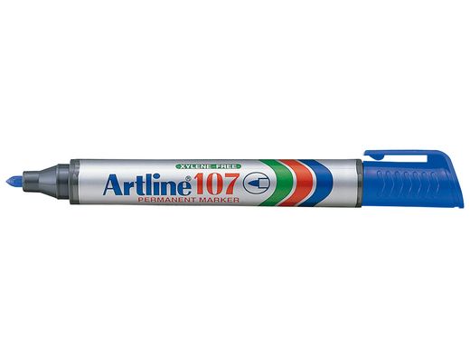 Rotulador Artline Marcador Permanente 107 Azul -Punta Redonda