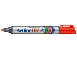 Rotulador Artline Marcador Permanente 107 Rojo -Punta Redonda