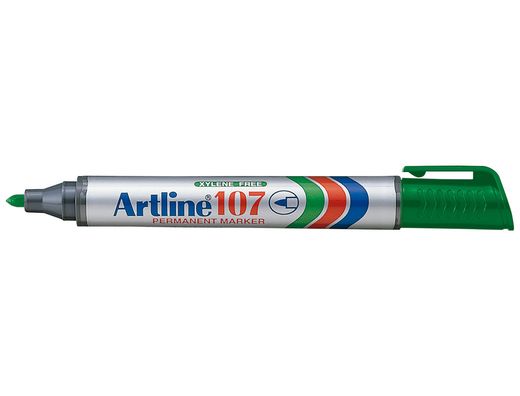 Rotulador Artline Marcador Permanente 107 Verde -Punta Redonda
