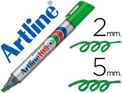 Rotulador Artline Marcador Permanente 109 Verde -Punta Biselada
