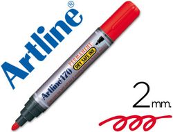Rotulador Artline Marcador Permanente 170 Rojo -Punta Redonda 2 mm -Antisecado