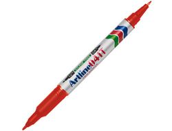 Rotulador Artline Marcador Permanente Ek-041T Rojo -Doble Punta 0.4 y 1.0 Mm