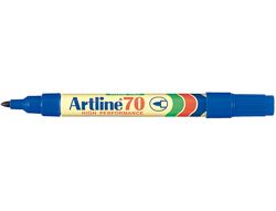Rotulador Artline Marcador Permanente Ek-70 Azul -Punta Redonda 1.5 mm -Papel Metal y Cristal