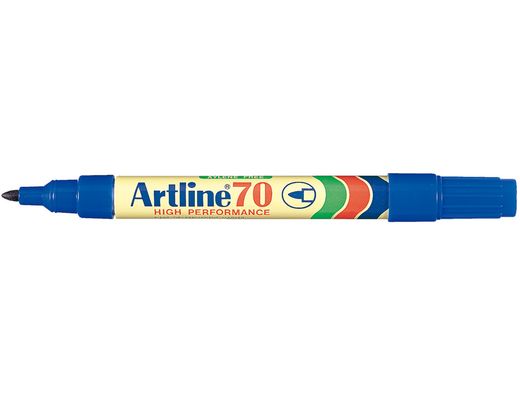 Rotulador Artline Marcador Permanente Ek-70 Azul -Punta Redonda 1.5 mm -Papel Metal y Cristal