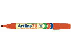 Rotulador Artline Marcador Permanente Ek-70 Rojo -Punta Redonda 1.5 mm -Papel Metal y Cristal