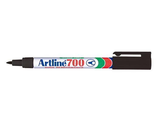 Rotulador Artline Marcador Permanente Ek-700 Negro -Punta Redonda 0.7 mm -Papel Metal y Cristal