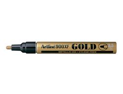 Rotulador Artline Marcador Permanente Tinta Metalica Ek-900 Oro -Punta Redonda 2.3 Mm