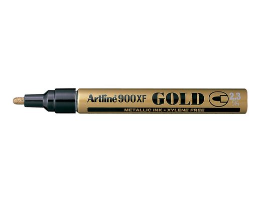 Rotulador Artline Marcador Permanente Tinta Metalica Ek-900 Oro -Punta Redonda 2.3 Mm