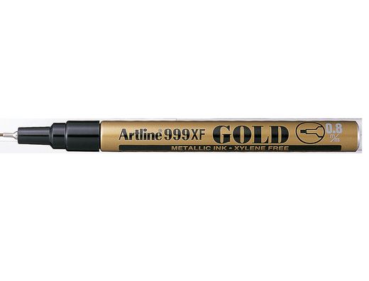 Rotulador Artline Marcador Permanente Tinta Metalica Ek-999 Oro -Punta Redonda 0.8 Mm