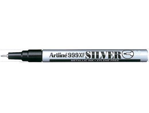 Rotulador Artline Marcador Permanente Tinta Metalica Ek-999 Plata -Punta Redonda 0.8 Mm