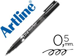 Rotulador Artline para Cd Punta de Fibra Permanente Ek-883 Negro -Punta Redonda 0.5 Mm