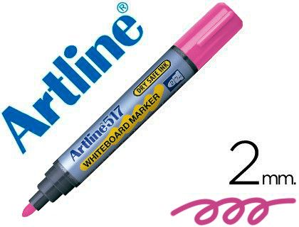 Rotulador Artline Pizarra Ek-517 Rosa -Punta Redonda 2 mm -Tinta de Bajo Olor