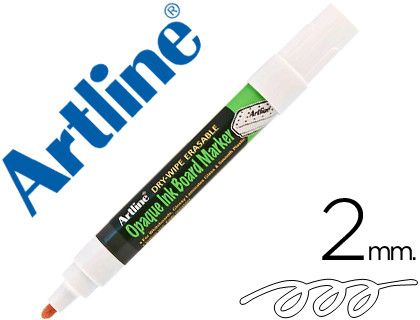 Rotulador Artline Pizarra Epd-4 Color Blanco Opaque Ink Board Punta Redonda 2 Mm