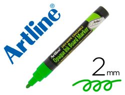 Rotulador artline pizarra epd-4 color verde fluorescente opaque ink board punta redonda 2 mm