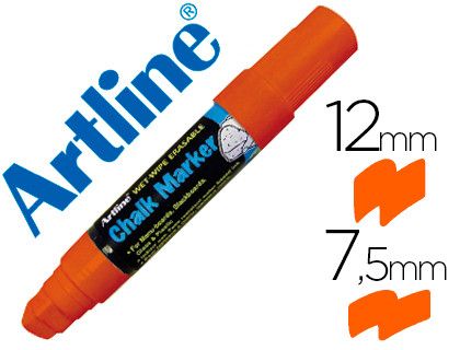 Rotulador Artline Pizarra Verde Negra Epw-12 mm Color Naranja