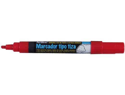Rotulador Artline Pizarra Verde Negra Epw-4-Ro Color Rojo Bolsa de 4 Rotuladores