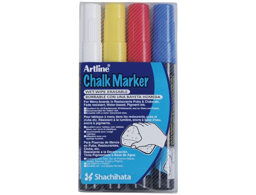 Rotulador Artline Pizarra Verde Negra Epw-4-St Colores Surtidos Bolsa de 4 Rotuladores