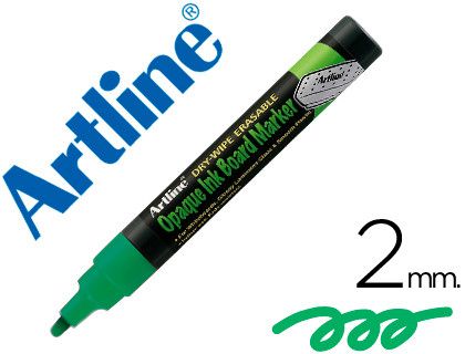 Rotulador Artline Pizarra Verde Negra Epw-4 Ve-Gr Color Verde Fluorescente Bolsa de 4 Rotuladores