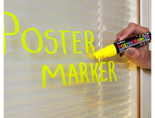 Rotulador artline poster marker epp-12 punta rectangular 12 mm color amarillo fluor