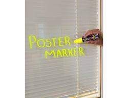 Rotulador artline poster marker epp-12 punta rectangular 12 mm color amarillo fluor