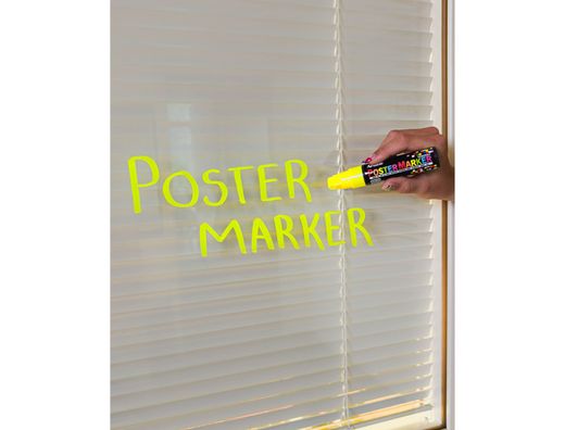 Rotulador artline poster marker epp-12 punta rectangular 12 mm color amarillo fluor