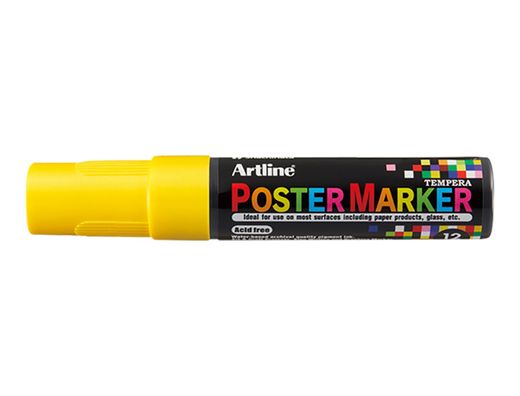 Rotulador artline poster marker epp-12 punta rectangular 12 mm color amarillo