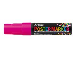 Rotulador artline poster marker epp-12 punta rectangular 12 mm color rosa fluor