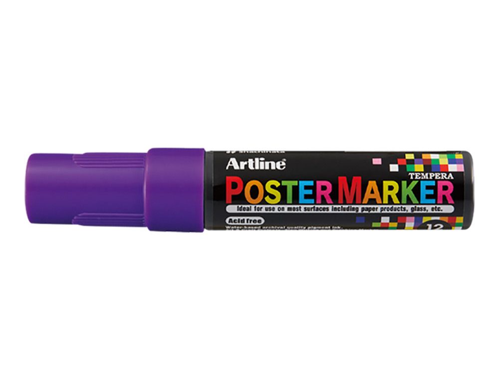 Rotulador artline poster marker epp-12 punta rectangular 12 mm color violeta