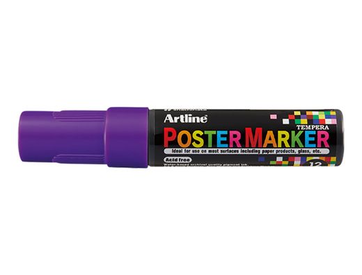 Rotulador artline poster marker epp-12 punta rectangular 12 mm color violeta