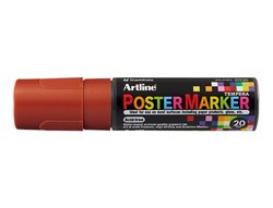 Rotulador artline poster marker epp-20 punta rectangular 20 mm color marron
